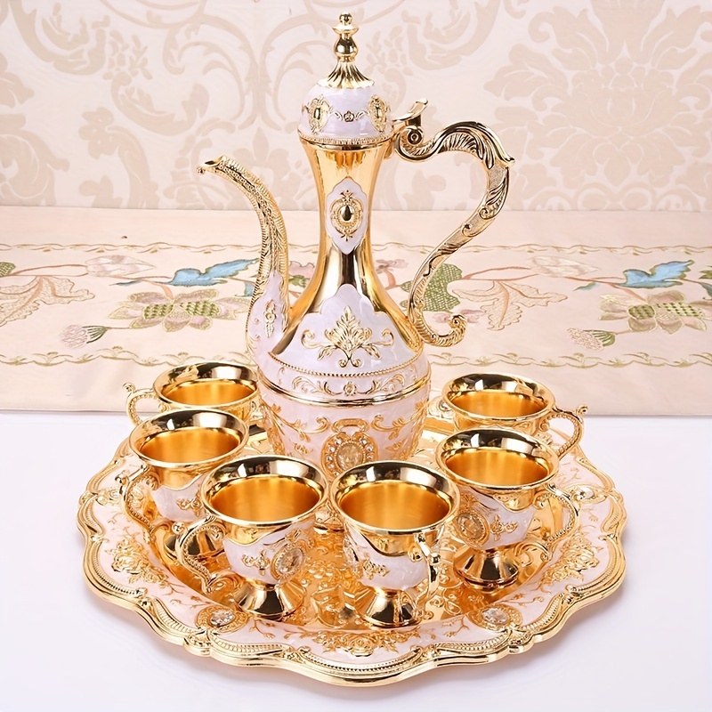 Vintage Coffee Equipment - Vintage Metal Turkish Coffee Pot Set