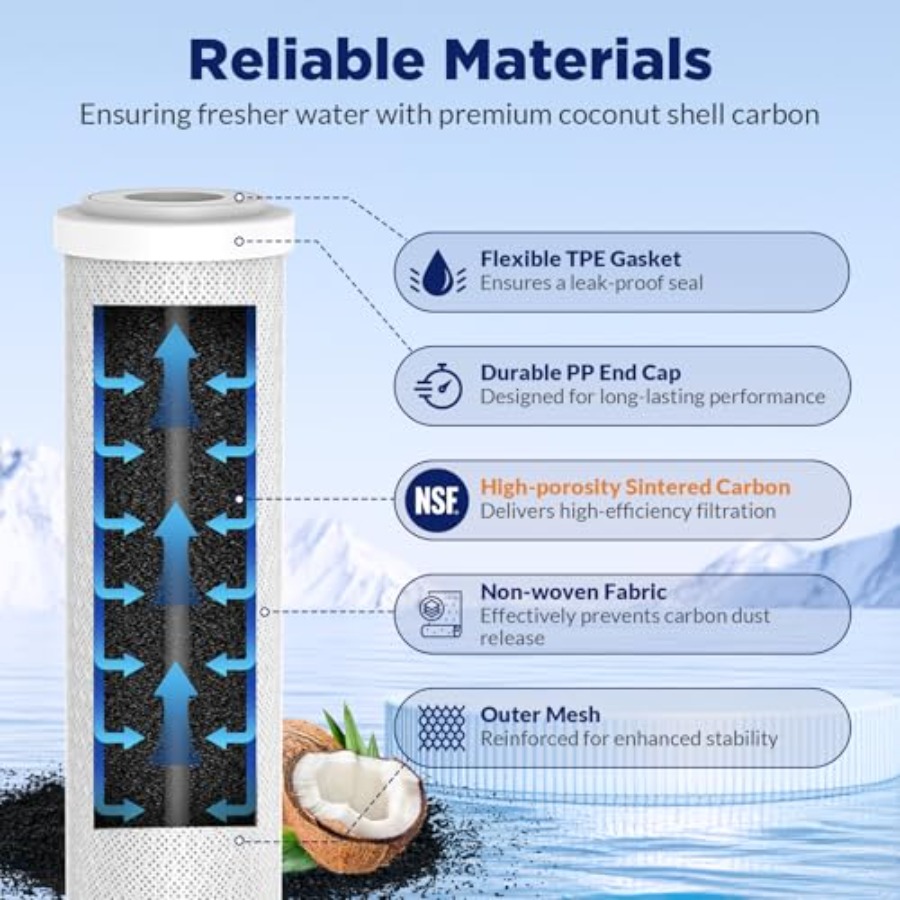 5 Micron 2.5 x 10 CTO Carbon B - Water Filter Cartridge avaliação e preço