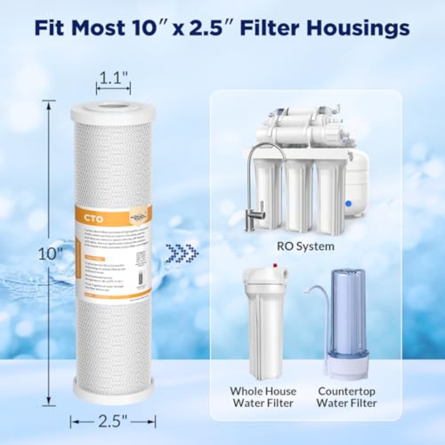 5 Micron 2.5 x 10 CTO Carbon B - Water Filter Cartridge avaliação e preço
