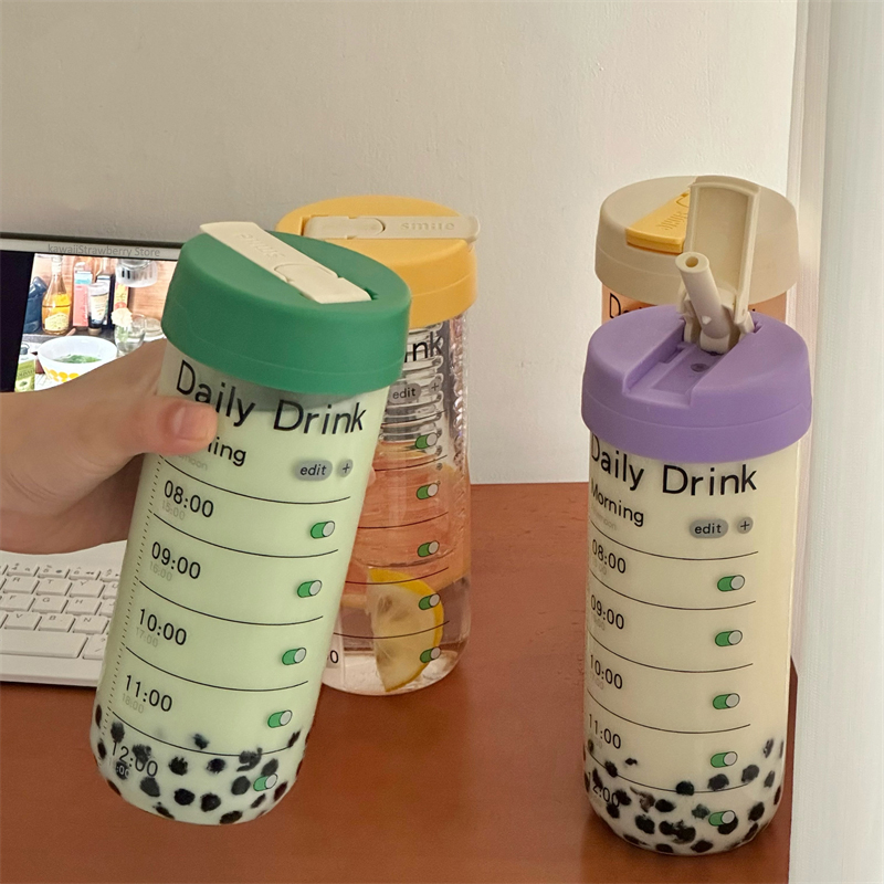 Glass Water Bottle With Time M - Coffee Equipment Gift avaliação e preço