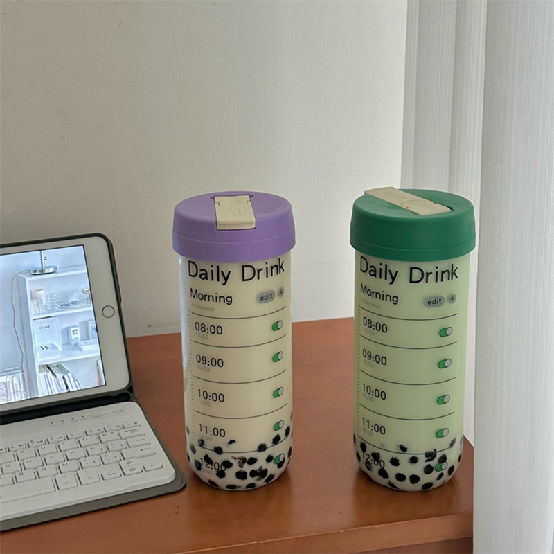 Glass Water Bottle With Time M - Coffee Equipment Gift avaliação e preço