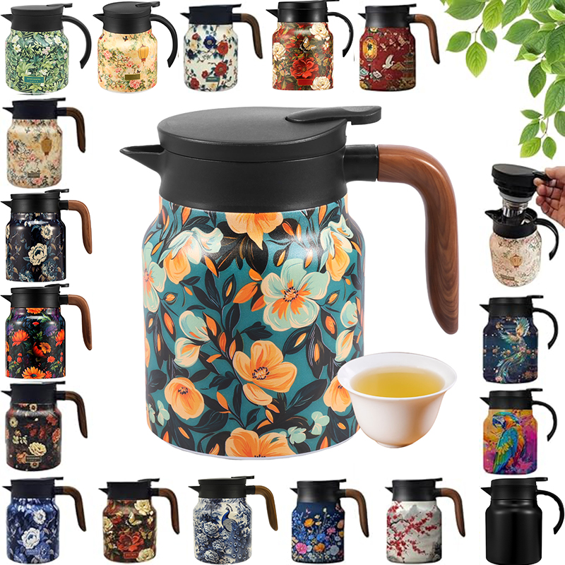 Vintage Floral Tea Thermos Sta - Vintage Coffee Equipment avaliação e preço