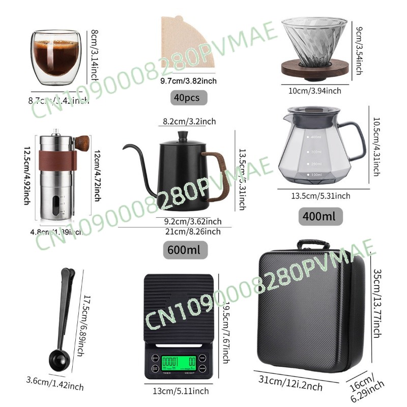 Hand pour-over coffee set outd - Coffee Equipment Gift avaliação e preço