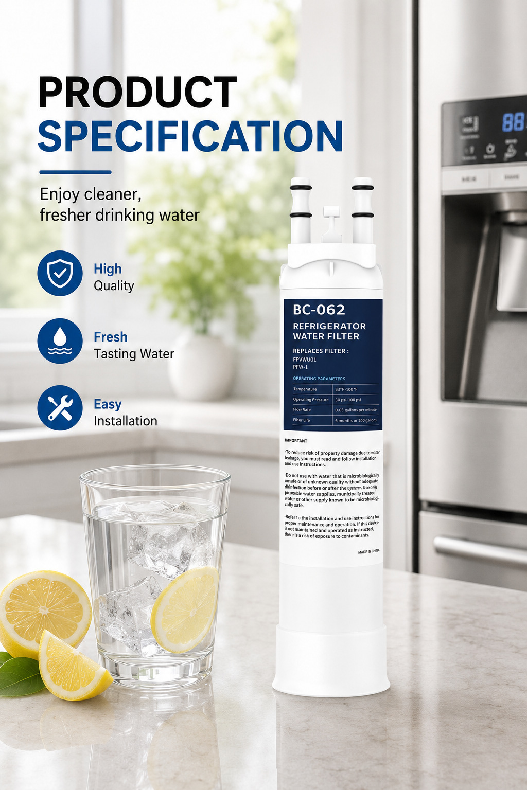 Fridge Water Filter Cartridge  - Water Filter Cartridge avaliação e preço