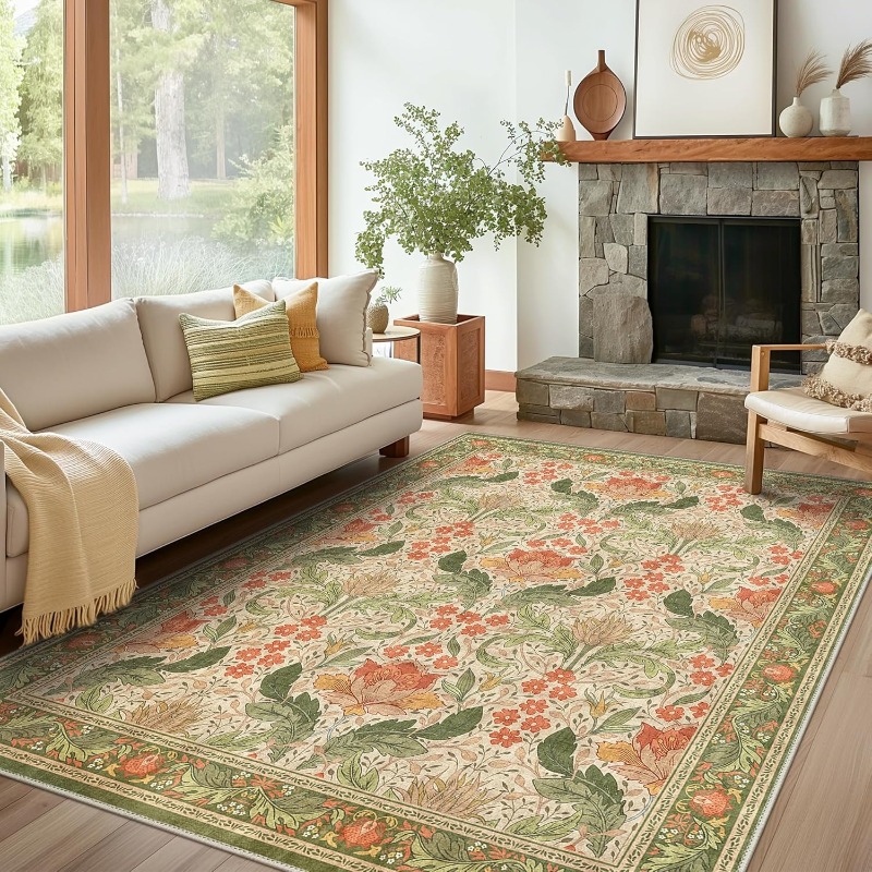 Vintage Floral Rug Carpet for  - Vintage Coffee Equipment avaliação e preço