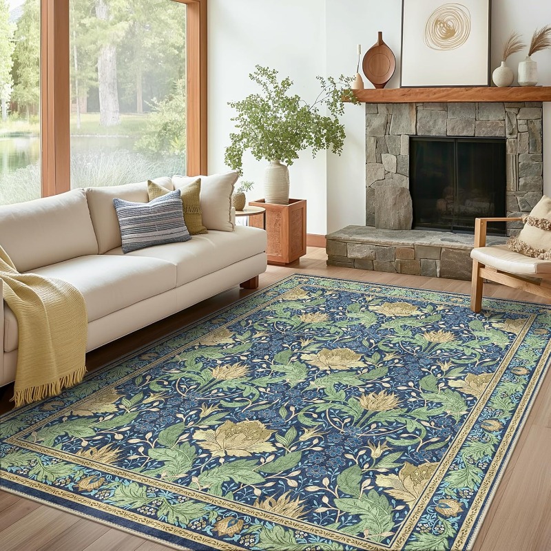 Vintage Floral Rug Carpet for  - Vintage Coffee Equipment avaliação e preço