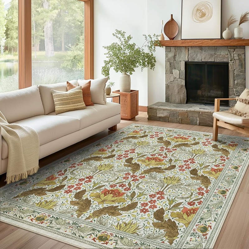 Vintage Floral Rug Carpet for  - Vintage Coffee Equipment avaliação e preço