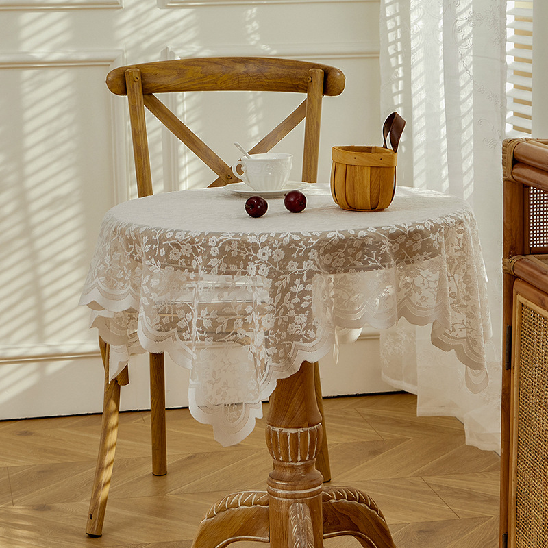 White lace tablecloth, vintage - Vintage Coffee Equipment avaliação e preço