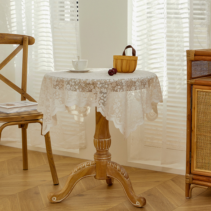 White lace tablecloth, vintage - Vintage Coffee Equipment avaliação e preço
