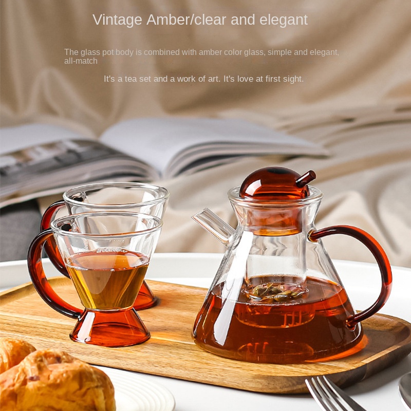 Nordic Glass Teapot Teacup Set - Vintage Coffee Equipment avaliação e preço