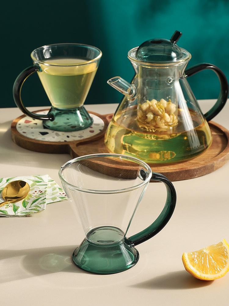 Nordic Glass Teapot Teacup Set - Vintage Coffee Equipment avaliação e preço