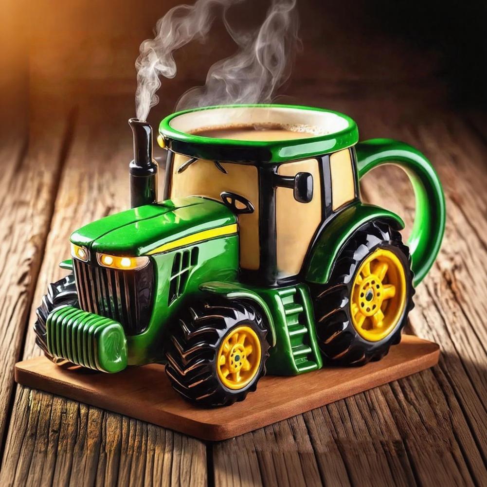Handcrafted Tractor Coffee Mug - Vintage Coffee Equipment avaliação e preço