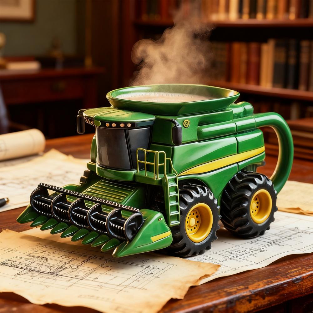 Handcrafted Tractor Coffee Mug - Vintage Coffee Equipment avaliação e preço