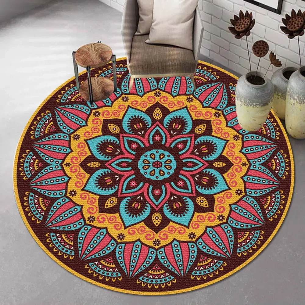 Bohemian Mandala Round Carpet  - Vintage Coffee Equipment avaliação e preço