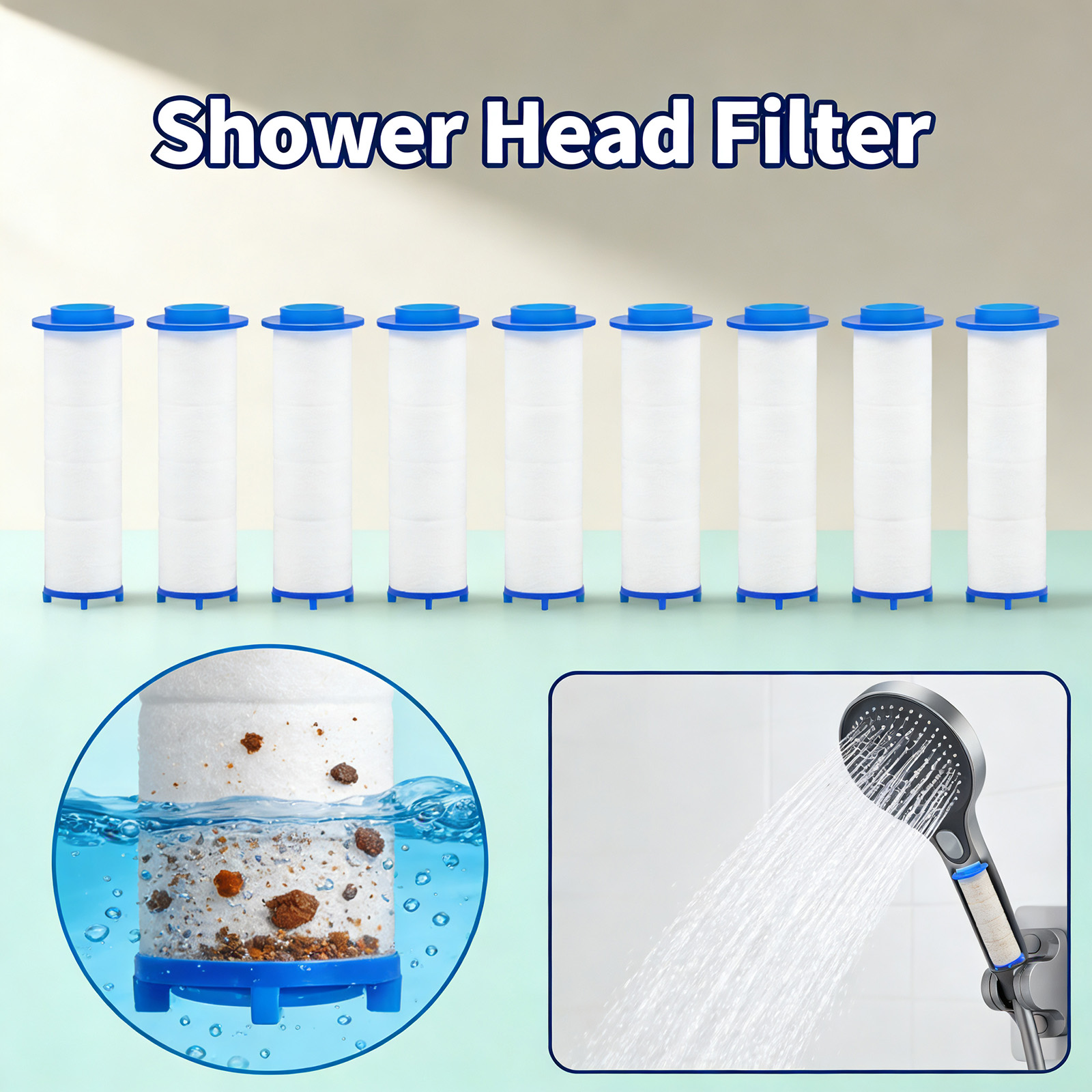 20Pcs Replacement Shower Filte - Water Filter Cartridge avaliação e preço